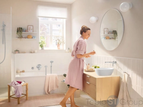 Смеситель для ванны c душем Hansgrohe Rebris S 72466000, хром - купить оптом у дилера TeploSTGroup по всей России ✅ ☎ 8 (800) 600-96-13 фото 4