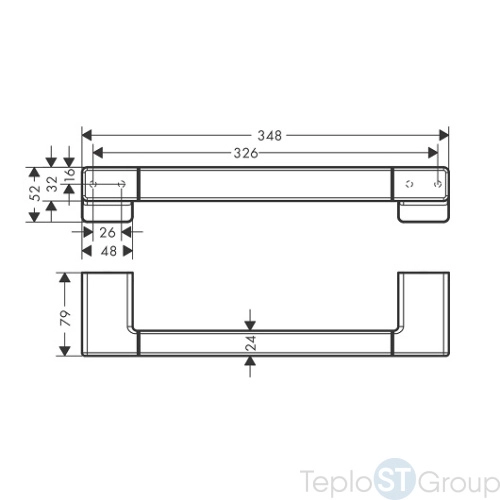 Поручень Hansgrohe AddStoris 41744990 - купить с доставкой по России фото 2