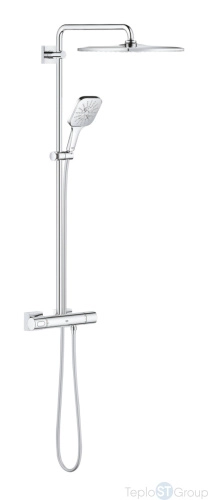 Душевая система GROHE Rainshower SmartActive 310 Mono Cube 26649000 квадратный, 1 режим струи, с термостатом, хром - купить с доставкой по России