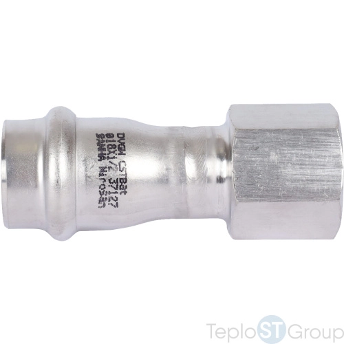 Sanha 9270G пресс-фит. нерж.сталь, муфта перех.ВПр-ВР, 18x1/2 - купить оптом с доставкой по России фото 3