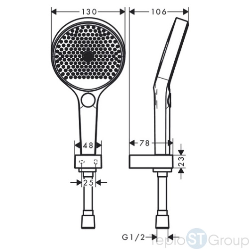 Душевой набор Hansgrohe Rainfinity 130 3jet 26851000 со шлангом 160 см, хром - купить с доставкой по России фото 4