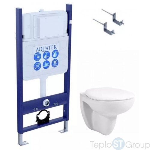 Унитаз с инсталляцией SET AQUATEK КАИР  KKI/14 с сиденьем soft-close - купить оптом с доставкой по России