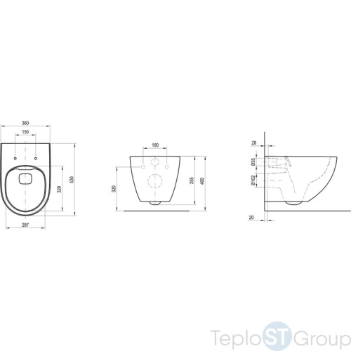 Подвесной унитаз Ravak Vita  X01860 - купить оптом у дилера TeploSTGroup по всей России ✅ ☎ 8 (800) 600-96-13 фото 3