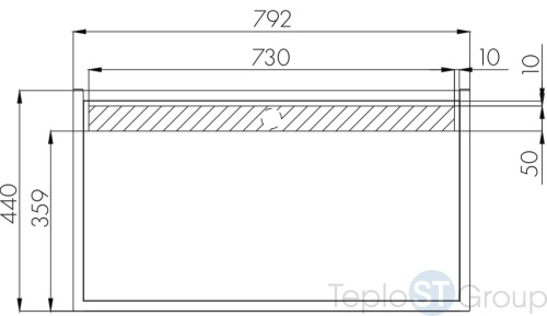 Столешница Акватон Лофт Фабрик 80 1A243003LTDU0 - купить оптом с доставкой по России фото 4