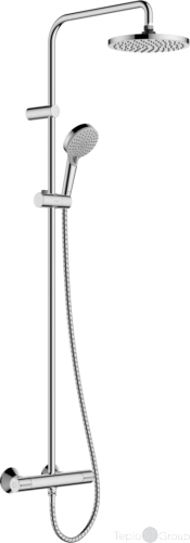 Душевая система Showerpipe 200 1jet с термостатом Hansgrohe Vernis Blend 26276000, хром - купить с доставкой по России