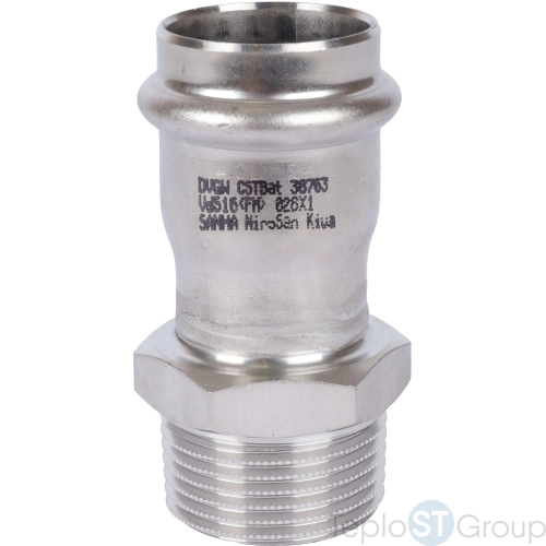 Sanha 9243G пресс-фит. нерж.сталь, ниппель перех.ВПр-НР, 28x1 - купить оптом с доставкой по России