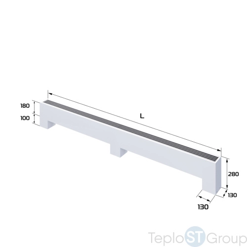 Конвектор напольный Royal Thermo STEP-180/130/2000-3-N-WT-LG-NA - купить с доставкой по России фото 2