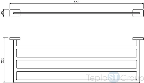 Полка для полотенец Aquatek Либра AQ4322MB - купить оптом у дилера TeploSTGroup по всей России ✅ ☎ 8 (800) 600-96-13 фото 2