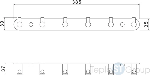 Планка с 4 крючками Aquatek Европа AQ4124CR - купить оптом у дилера TeploSTGroup по всей России ✅ ☎ 8 (800) 600-96-13 фото 2