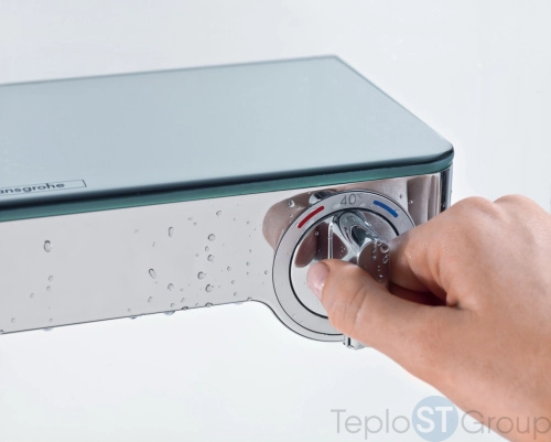 Термостат Hansgrohe Ecostat Select белый/хром 13171400 - купить оптом у дилера TeploSTGroup по всей России ✅ ☎ 8 (800) 600-96-13 фото 8