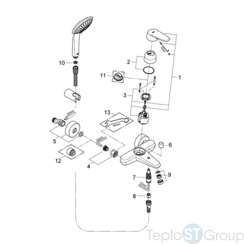 Смеситель для ванны Grohe Eurodisc Cosmopolitan 33395002 - купить с доставкой по России фото 4