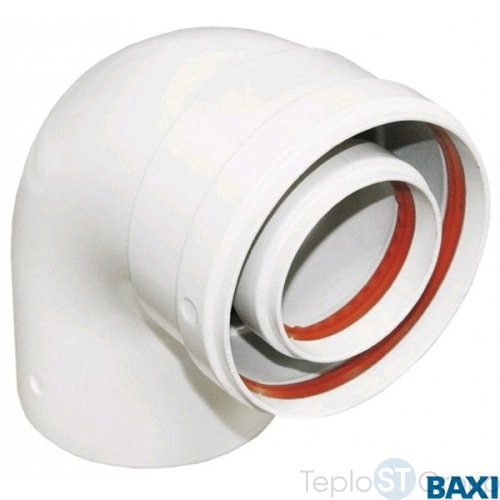 Коаксиальный отвод Baxi полипропиленовый 87 60/100 мм, HT (KHG71405971-) - купить с доставкой по России