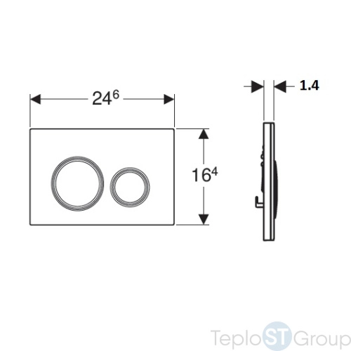 Смывная клавиша GEBERIT Sigma 21 115.884.SJ.1 (стекло черное, глянцевый хром) - купить с доставкой по России фото 6