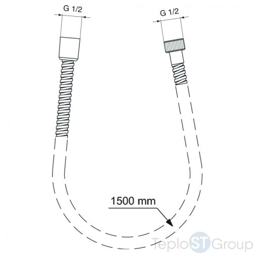Металлический шланг для душа Ideal Standard METALFLEX 1500 мм BF150AA - купить с доставкой по России фото 3