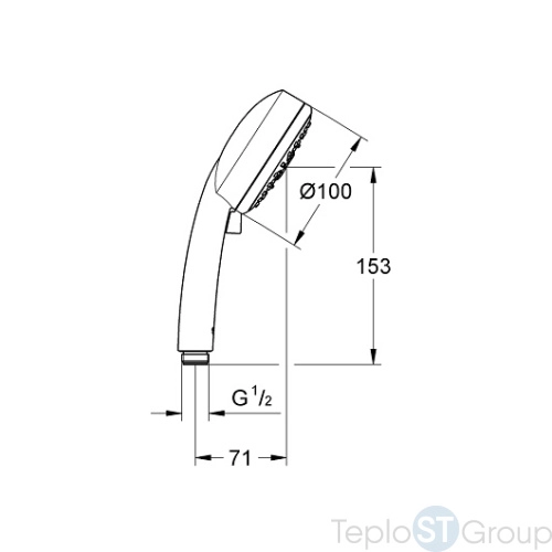 Душевая лейка Grohe Tempesta Cosmopolitan 27573002 - купить оптом у дилера TeploSTGroup по всей России ✅ ☎ 8 (800) 600-96-13 фото 3