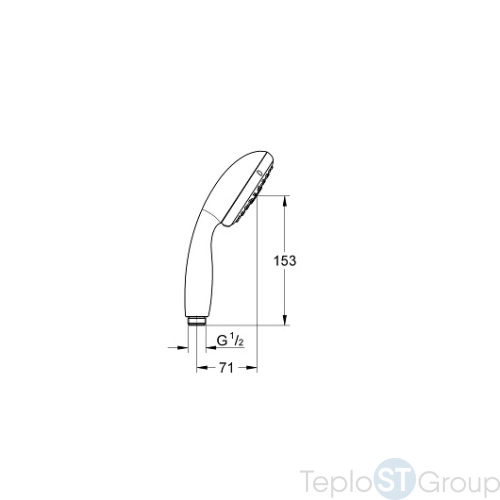 Ручной душ Grohe New Tempesta IV 28421002 9,5 л/мин, хром - купить оптом у дилера TeploSTGroup по всей России ✅ ☎ 8 (800) 600-96-13 фото 3