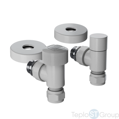 Набор термостатический угловой Royal Thermo Design Pro 15мм М30х1,5 (Белый) - купить оптом с доставкой по России фото 8