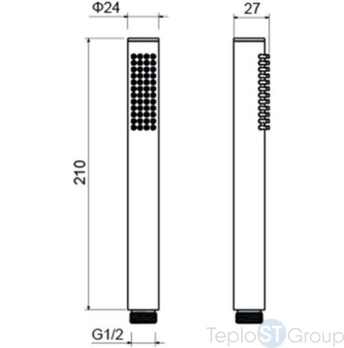 Душевая лейка Aquatek Европа 24 AQ2002CR хром - купить оптом у дилера TeploSTGroup по всей России ✅ ☎ 8 (800) 600-96-13 фото 3