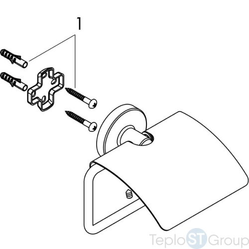 Держатель туалетной бумаги Hansgrohe Logis Universal 41723000, хром - купить с доставкой по России фото 3