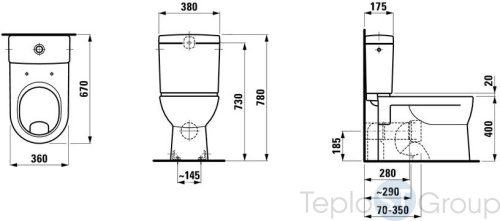 Чаша напольного унитаза Laufen PRO 8.2495.9.000.000.1 - купить с доставкой по России фото 2