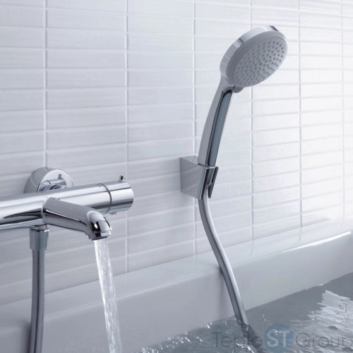 Душевой набор Hansgrohe Croma 100 Vario/Porter'C 27594000 с держателем и шлангом 160 см, хром - купить оптом у дилера TeploSTGroup по всей России ✅ ☎ 8 (800) 600-96-13 фото 2