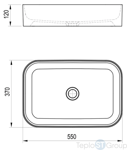 Раковина накладная Ravak Ceramic Slim R XJX0D155001 черная - купить оптом у дилера TeploSTGroup по всей России ✅ ☎ 8 (800) 600-96-13 фото 3