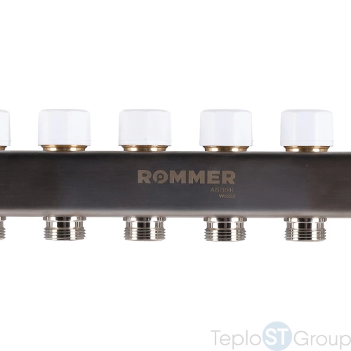 Rommer RMS-1210-000006 Rommer Коллектор из нержавеющей стали в сборе с расходомерами 6 вых. - купить с доставкой по России фото 10