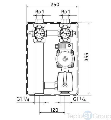 Vaillant 0020191819 (307568) Vaillant Насосная группа для смесительного контура отопления со смесителем R 3/4 ,3-х ст. насос - купить с доставкой по России