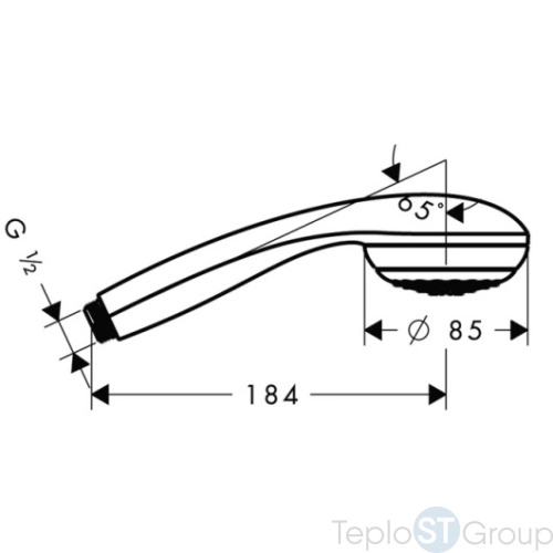 Ручной душ Hansgrohe Crometta 85 28561000, Mono Green 6 л/мин, хром - купить оптом у дилера TeploSTGroup по всей России ✅ ☎ 8 (800) 600-96-13 фото 4