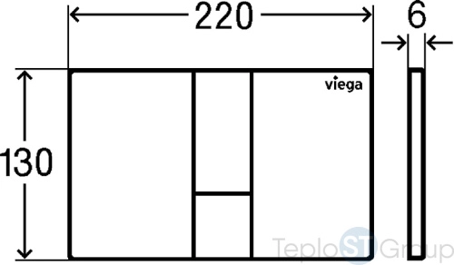 Кнопка смыва Viega Prevista 773304 черная - купить с доставкой по России фото 3