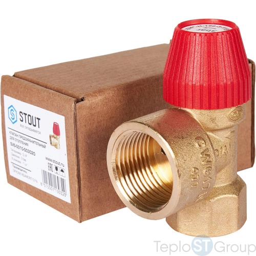 Stout SVS-0010-003020 Stout Клапан предохранительный для отопления 30 x 3/4 (477.232) - купить оптом с доставкой по России фото 7
