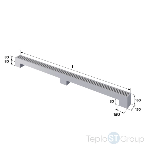 Конвектор напольный Royal Thermo STEP-80/130/2700-1-N-SS-LG-NA - купить с доставкой по России фото 2