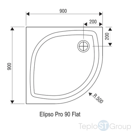 Душевой поддон Ravak Elipso Pro 90x90 XA237711010 - купить с доставкой по России фото 4