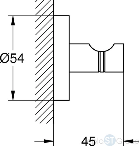 Крючок для халата GROHE Essentials 40364GN1 холодный рассвет матовый - купить с доставкой по России фото 2