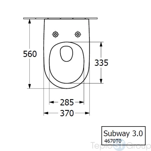 Подвесной унитаз Villeroy & Boch Subway 3.0 с микролифтом, безободковый 4670TS01 - купить с доставкой по России фото 4