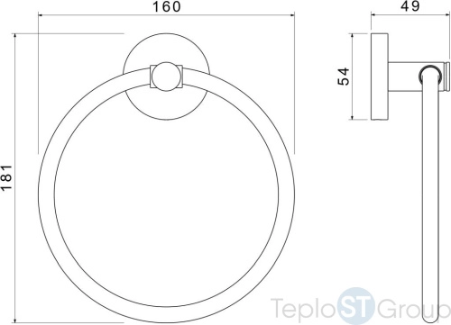 Полотенцедержатель Aquatek Европа AQ4112CR - купить оптом у дилера TeploSTGroup по всей России ✅ ☎ 8 (800) 600-96-13 фото 3