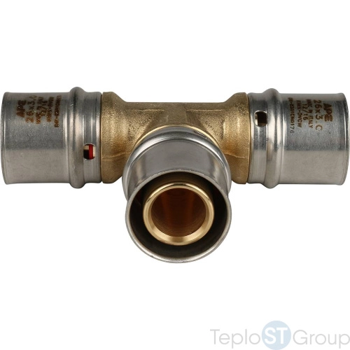 Stout Тройник равнопроходный 26х26х26 для металлопластиковых труб прессовой - купить оптом с доставкой по России фото 6