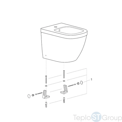 Биде напольное Grohe Euro Ceramic 39340000 - купить оптом с доставкой по России фото 3