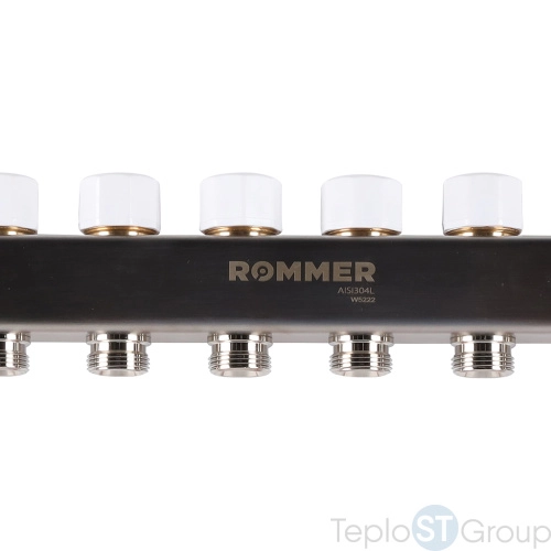 Rommer RMS-1200-000012 Rommer Коллектор из нержавеющей стали с расходомерами 12 вых. - купить оптом у дилера TeploSTGroup по всей России ✅ ☎ 8 (800) 600-96-13 фото 6