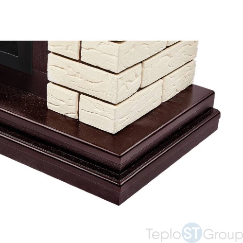 Портал Firelight Bricks 25 камень бежевый, шпон темный дуб - купить оптом с доставкой по России фото 4