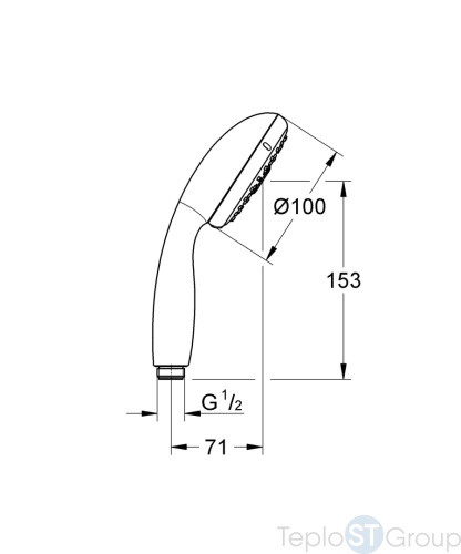 Ручной душ Grohe New Tempesta 28578002 - купить оптом у дилера TeploSTGroup по всей России ✅ ☎ 8 (800) 600-96-13 фото 3