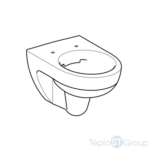 Чаша подвесного унитаза Geberit Renova Rimfree 203050000 безободковая - купить с доставкой по России фото 4