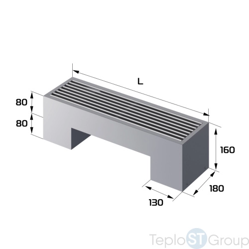 Конвектор напольный Royal Thermo STEP-80/180/500-1-N-SS-LG-NA - купить с доставкой по России фото 2