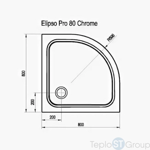 Душевой поддон Ravak Elipso Pro 80x80 XA244401010 - купить с доставкой по России фото 4