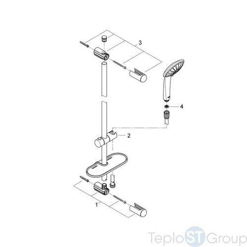 Душевой гарнитур Grohe Euphoria 27243001 - купить с доставкой по России фото 4