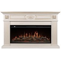 Каминокомплект: Очаг Royal Thermo Aurora RTFP/P-AR40LS, портал Siena 42/40/36, сл. кость с зол. пати - купить оптом с доставкой по России