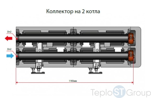 Meibes Распределитель на 2 котла - купить с доставкой по России