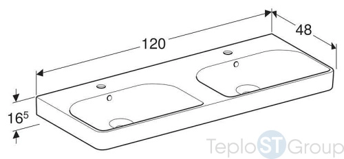 Раковина Geberit Smyle Square 120x48 500.223.01.1 - купить с доставкой по России фото 2