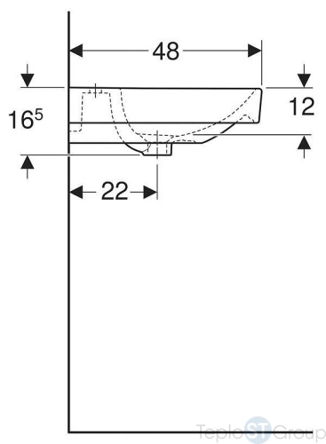 Раковина Geberit Smyle Square 120x48 500.223.01.1 - купить с доставкой по России фото 3