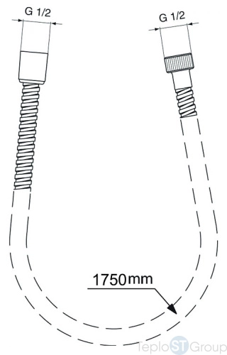 Пластиковый шланг для душа Ideal Standart ULTRAFLEX 1750 мм BG175AA - купить с доставкой по России фото 2